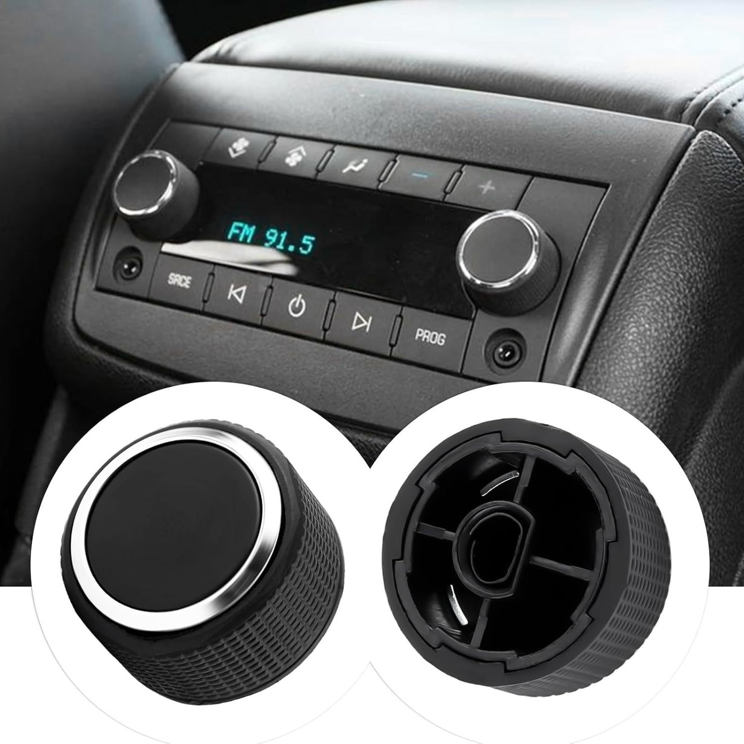 Wear Resistant Direct Fit Audio Repair Knob fits Enclave Acadia Outlook Traverse
