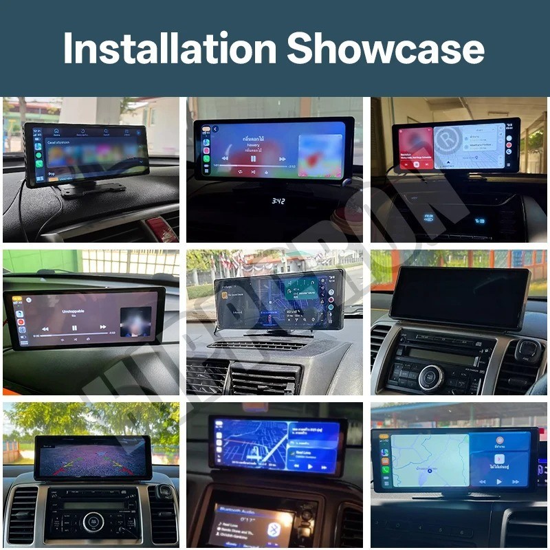 10.26″ Wireless CarPlay Android Auto Touch Screen Car Mirror Radio Monitor
