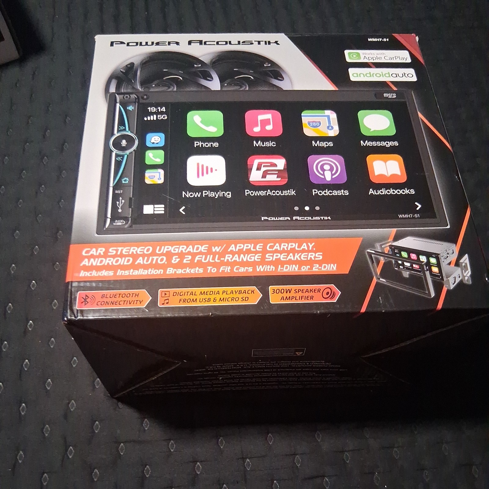 Power Acoustik WMH7-S1 Car Stereo Upgrade + 2 6.5″ COMES With Two Speakers