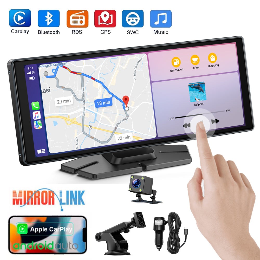 9.26″ Touchscreen Car Stereo Wireless Apple Car Play Android Auto +Backup Camera