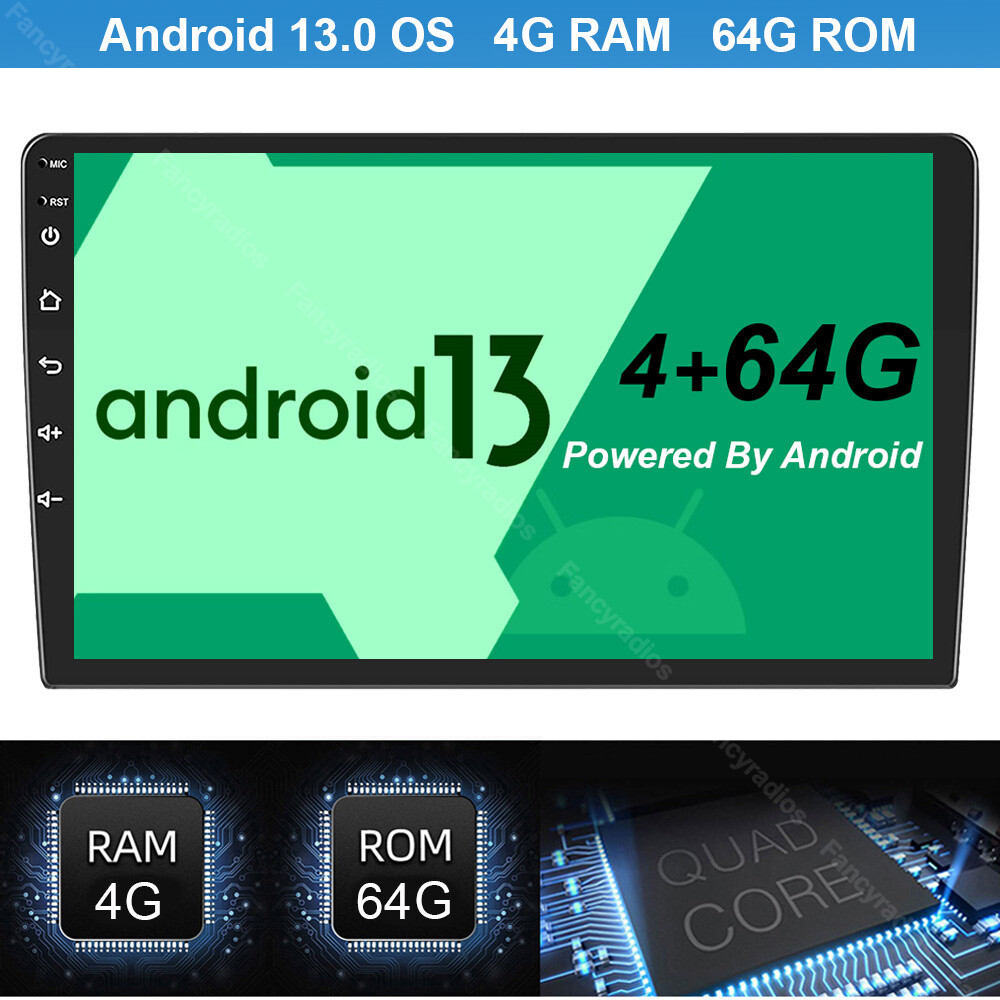 10.1″ Car Stereo 4+64GB Android 13 Double 2Din Apple CarPlay Auto Radio GPS Navi
