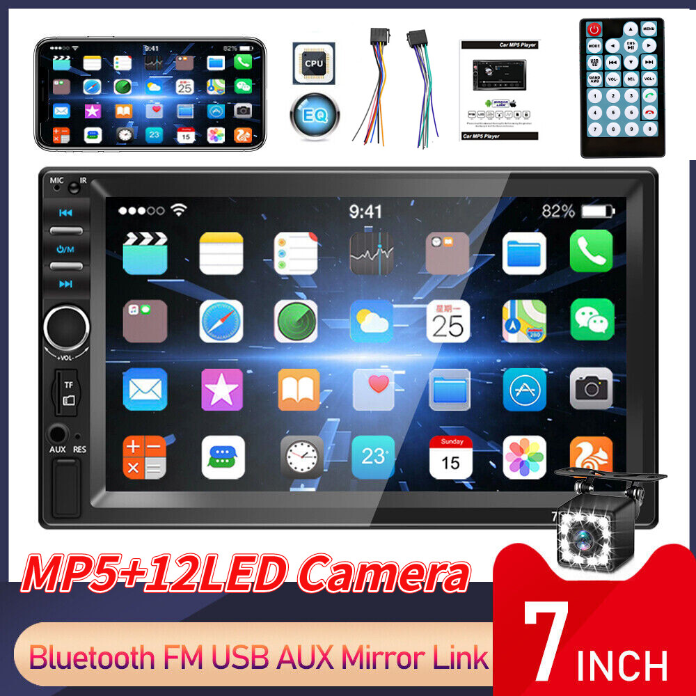 7inch Radio Estereo De Pantalla Para Coche Carro Pantalla Tactil 2Din Bluetooth