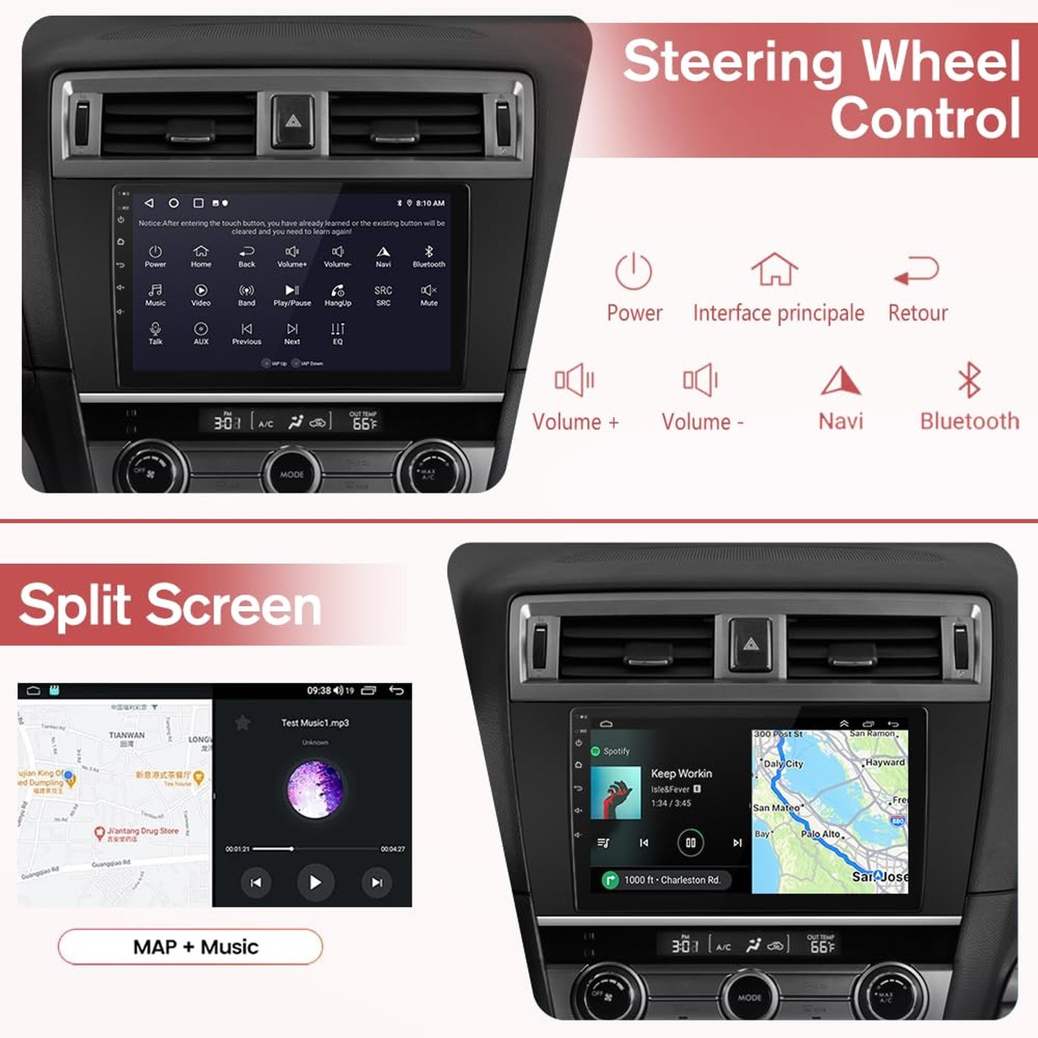 Android 13 Car Stereo for Subaru Outback Legacy 2015-2018 9-inch Touch Screen…