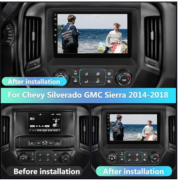 Car Stereo—Chevy Silverado GMC Sierra 2014-2018 2GB+32GB w/CarPlay/Android Auto