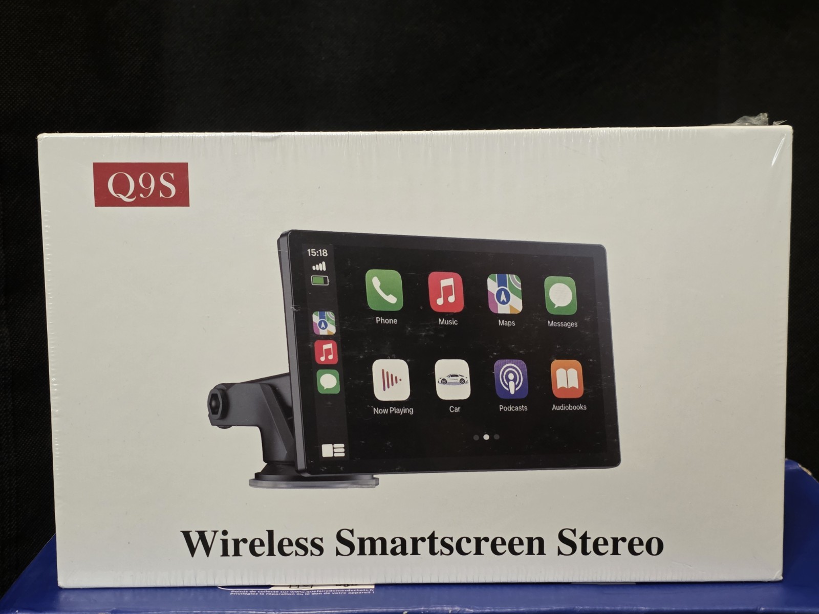 New Q9S Wireless Smartscreen Stereo CarPlay Android Auto Bluetooth Car Display