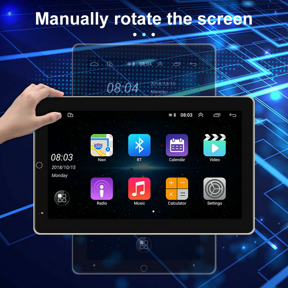 For 2009-12 RAM 1500 2500 3500 Double Din Radio Rotated Android15 Stereo CarPlay