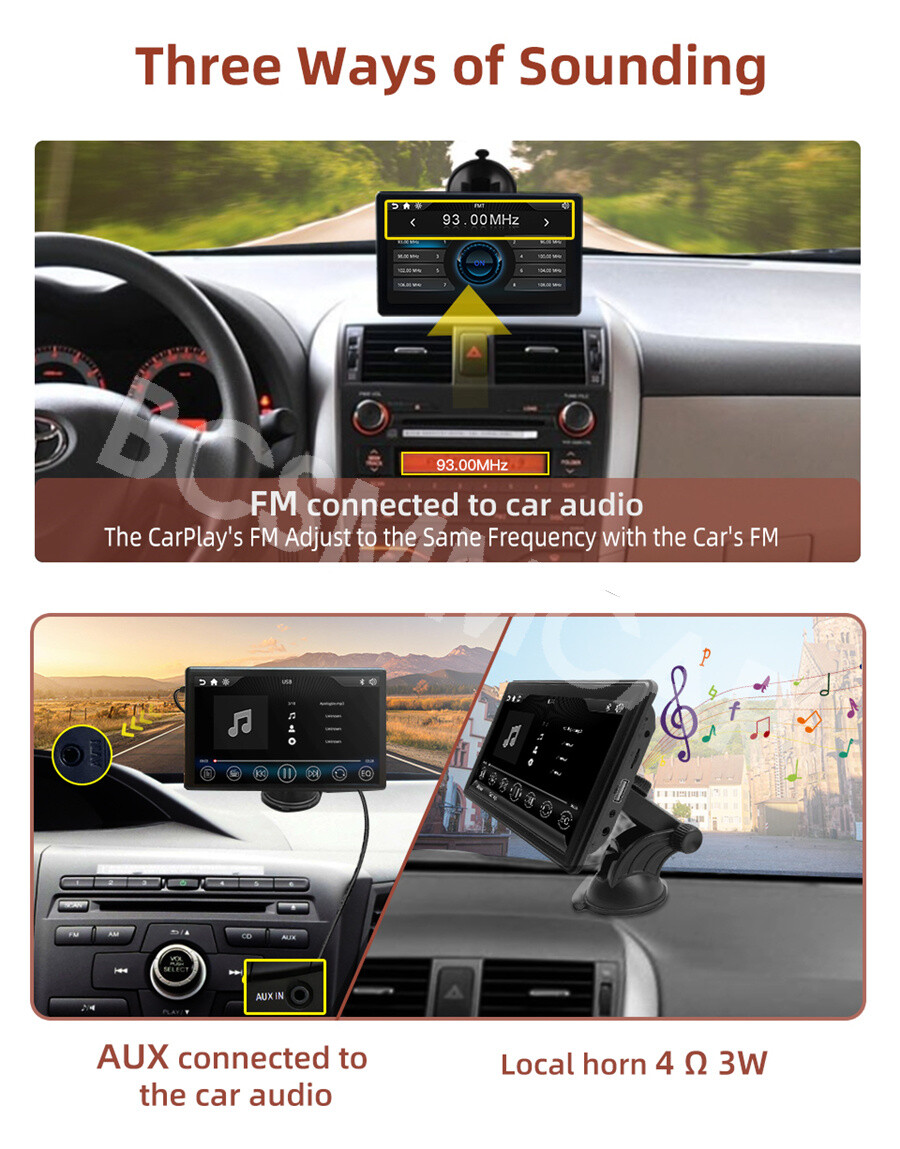 Radio Car Stereo Touch Screen MP5 Player Navigation BT AUX SD USB W/Free Camera