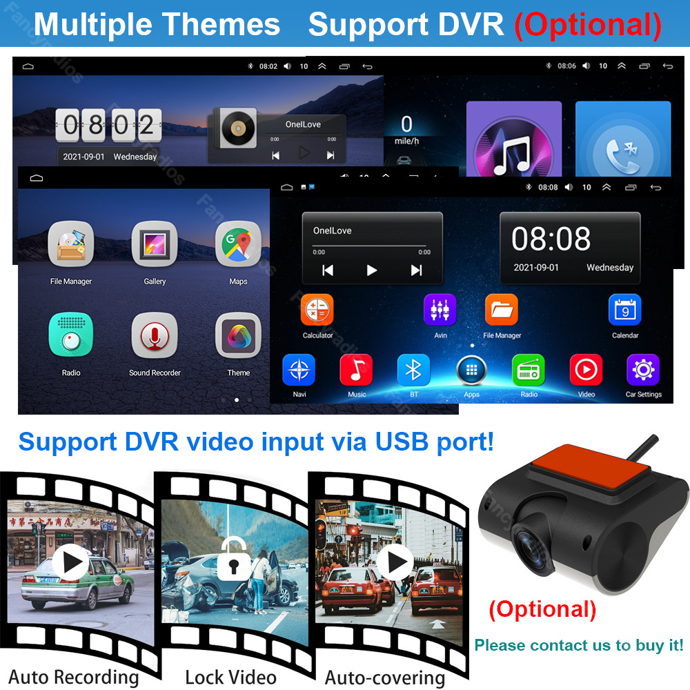 10.1″ Car Stereo 4+64GB Android 13 Double 2Din Apple CarPlay Auto Radio GPS Navi