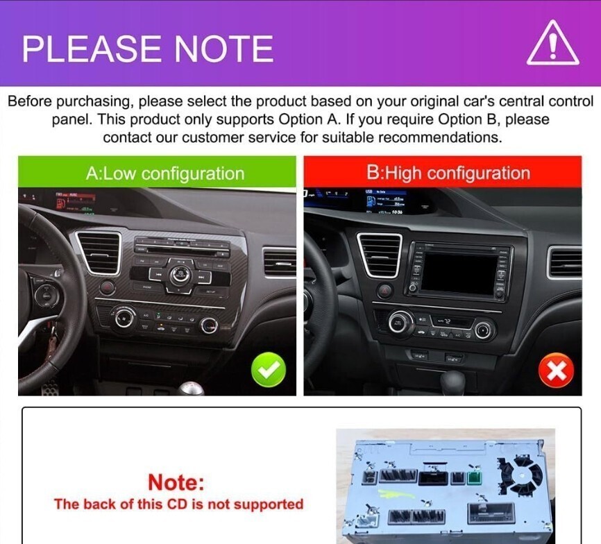 9″ Car Stereo Radio Android Carplay Navi Screen 128GB For 2013-2017 Honda CIVIC