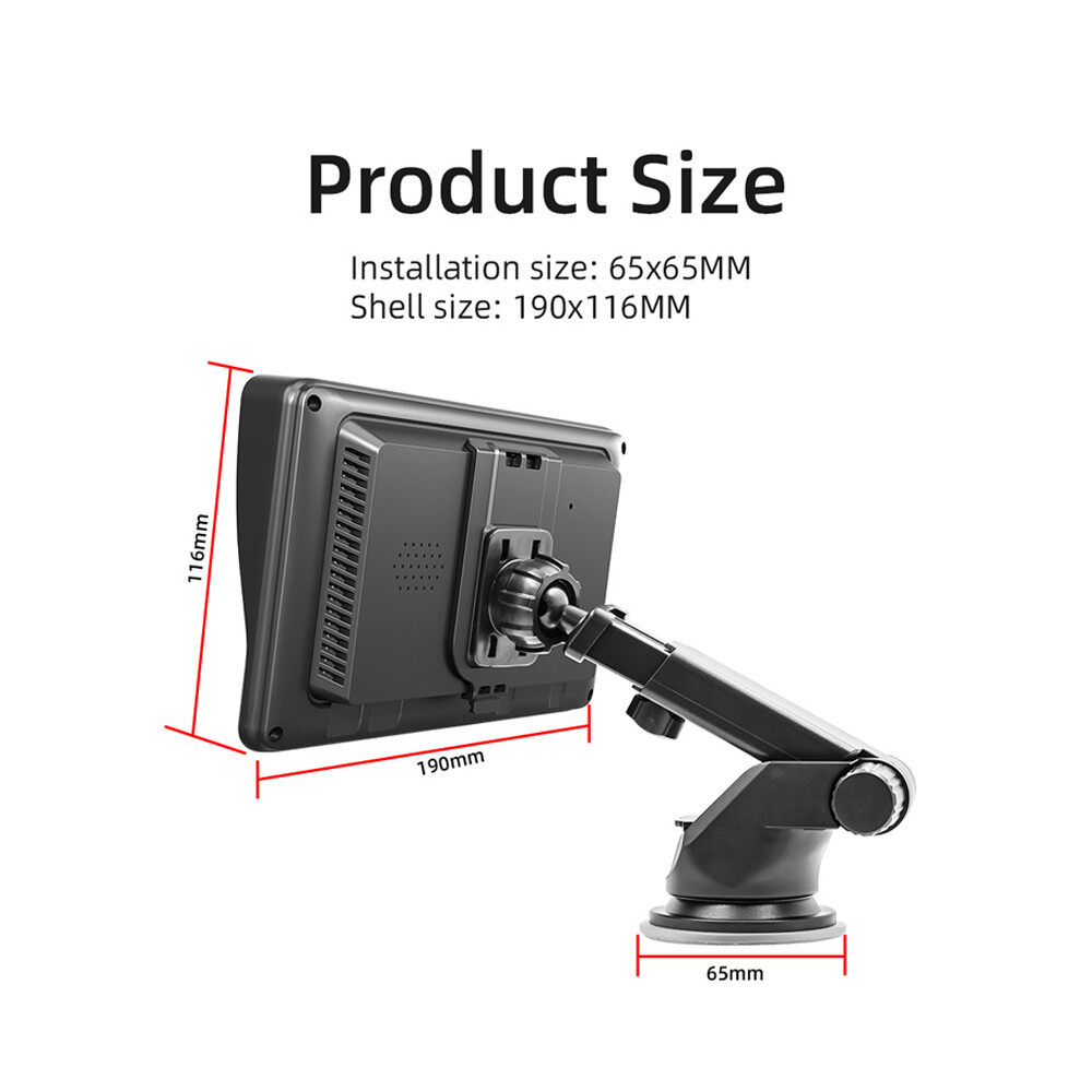 Portable 7″ Car Stereo Carplay/Android Auto Radio Bluetooth Airplay Touch Screen