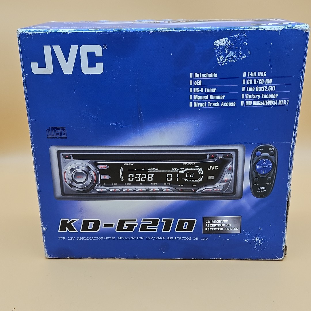 JVC KD-G210 CD Player Radio In Dash Receiver Automotive Vehicle Audio Brand New