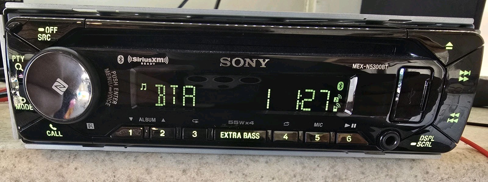 Sony MEX-N5300BT Single DIN CD Bluetooth Car Stereo Receiver Tested Working