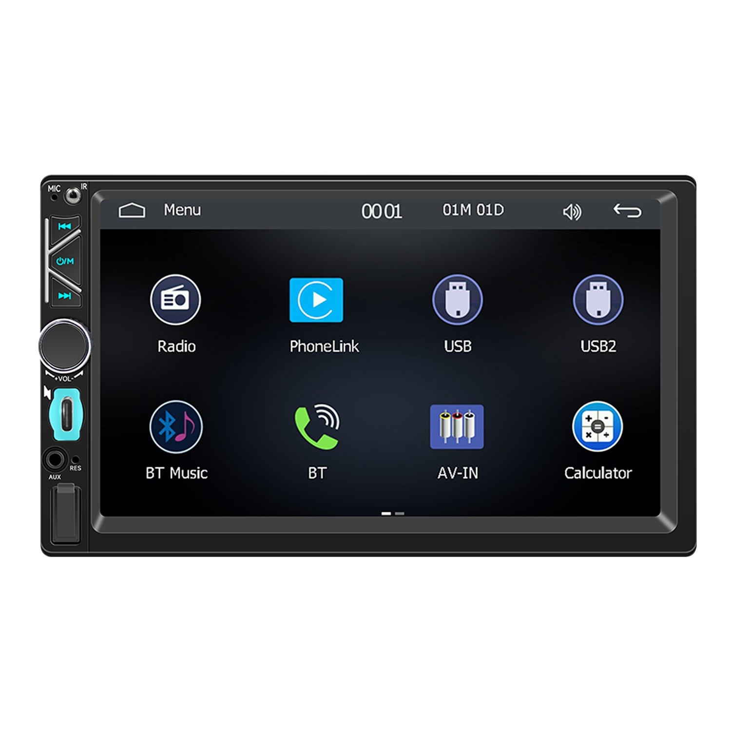 Double Din 7″ Touch Screen Stereo Bluetooth Radio Car Apple/Android Carplay GPS