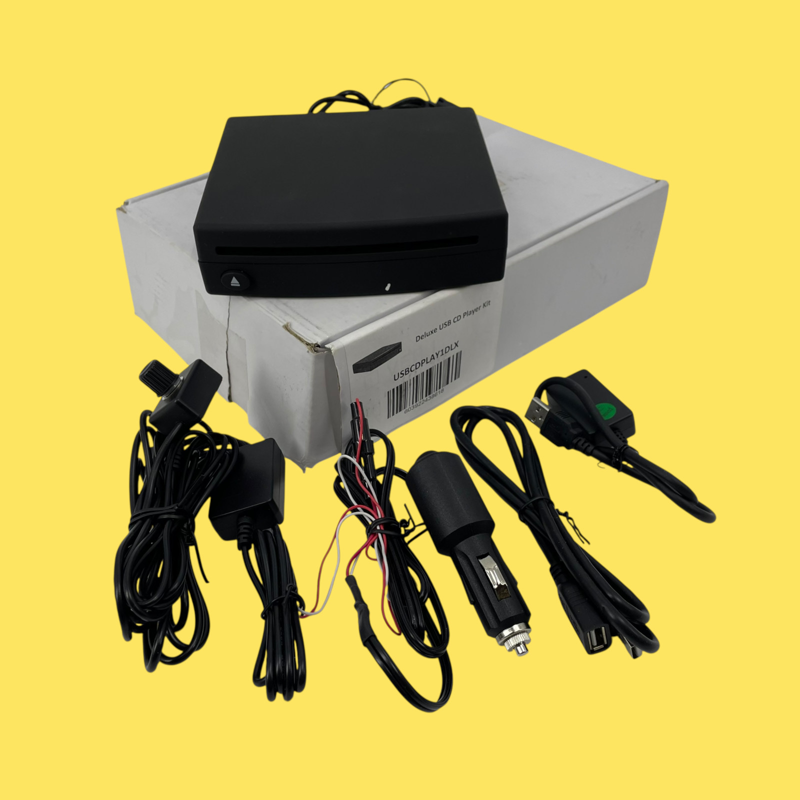 Unbranded Deluxe USB CD Player Kit w/ Cables – Black – USBCDPLAY1DLX #4854 z39b2