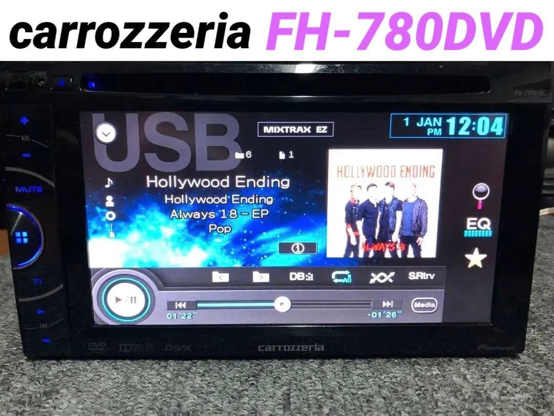 JUNK Pioneer Carrozzeria FH-780DVD Double Din Car Deck Audio CD DVD Japan