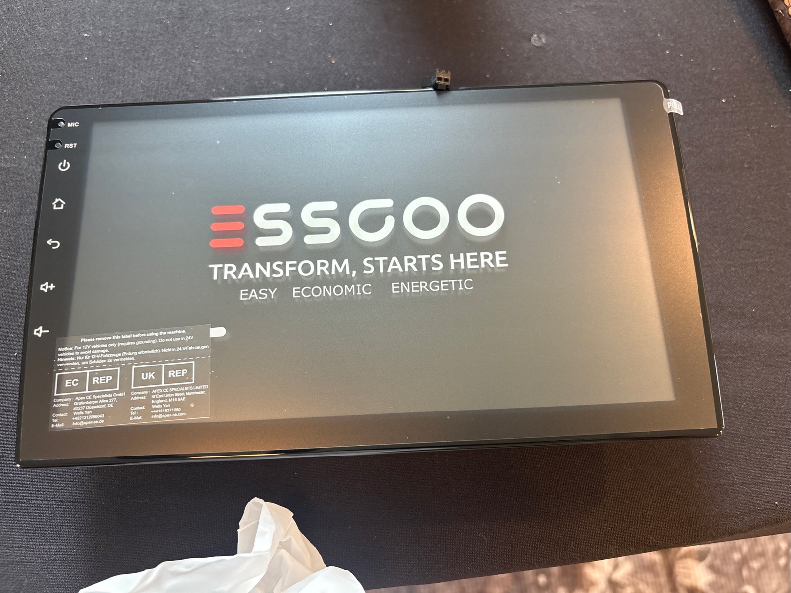 ESSGOO Vehicle Player Car Audio In-Dash Unit 2A54W-AR7001 FCC ID 12V 10A NEW