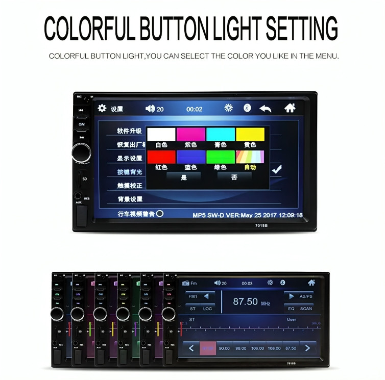 For All Nissan Car Stereo MP5 7″ HD Adjustable Settings for a Customized Audio