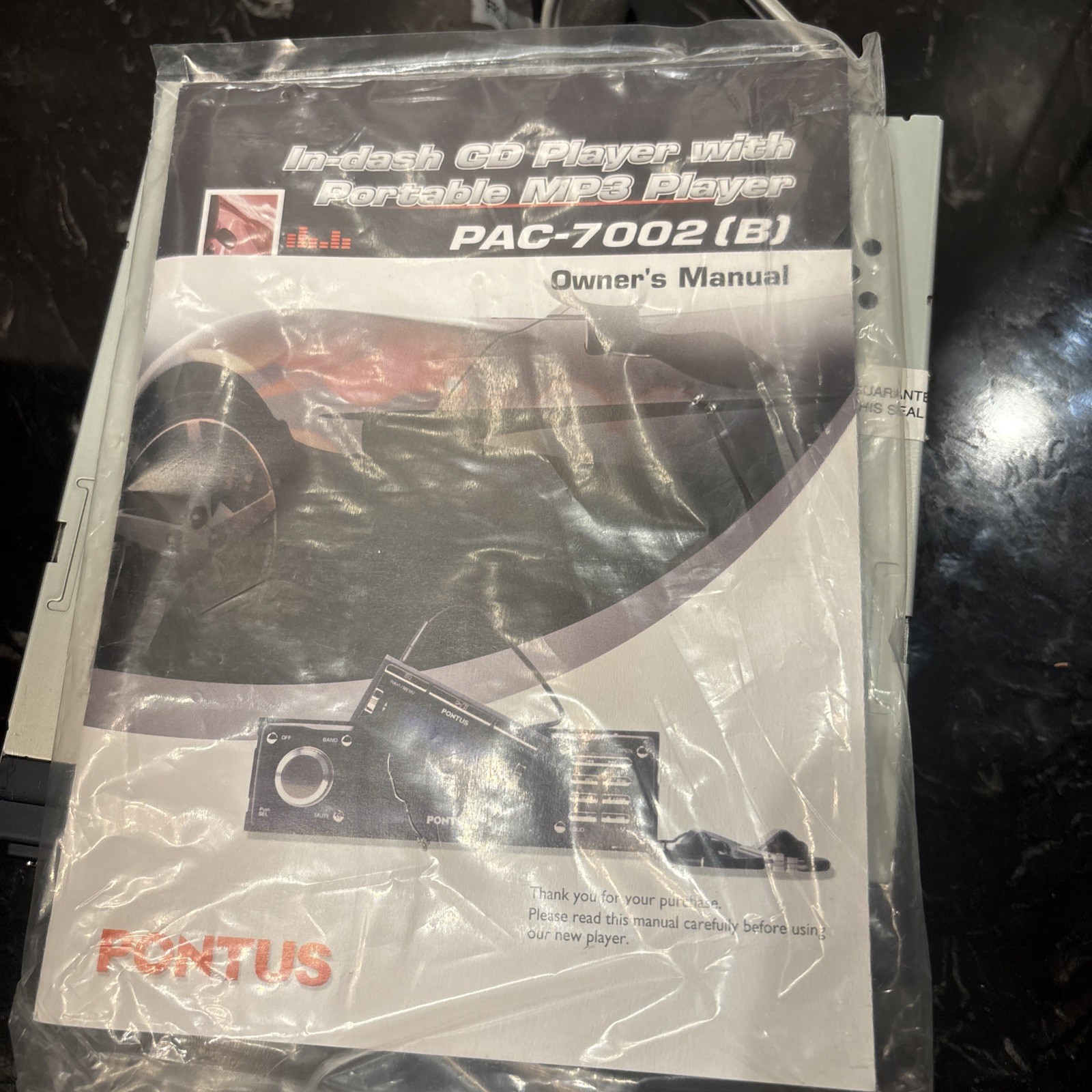 Pontus PAC-7002(B) In-dash CD Player with Portable MP3 Player