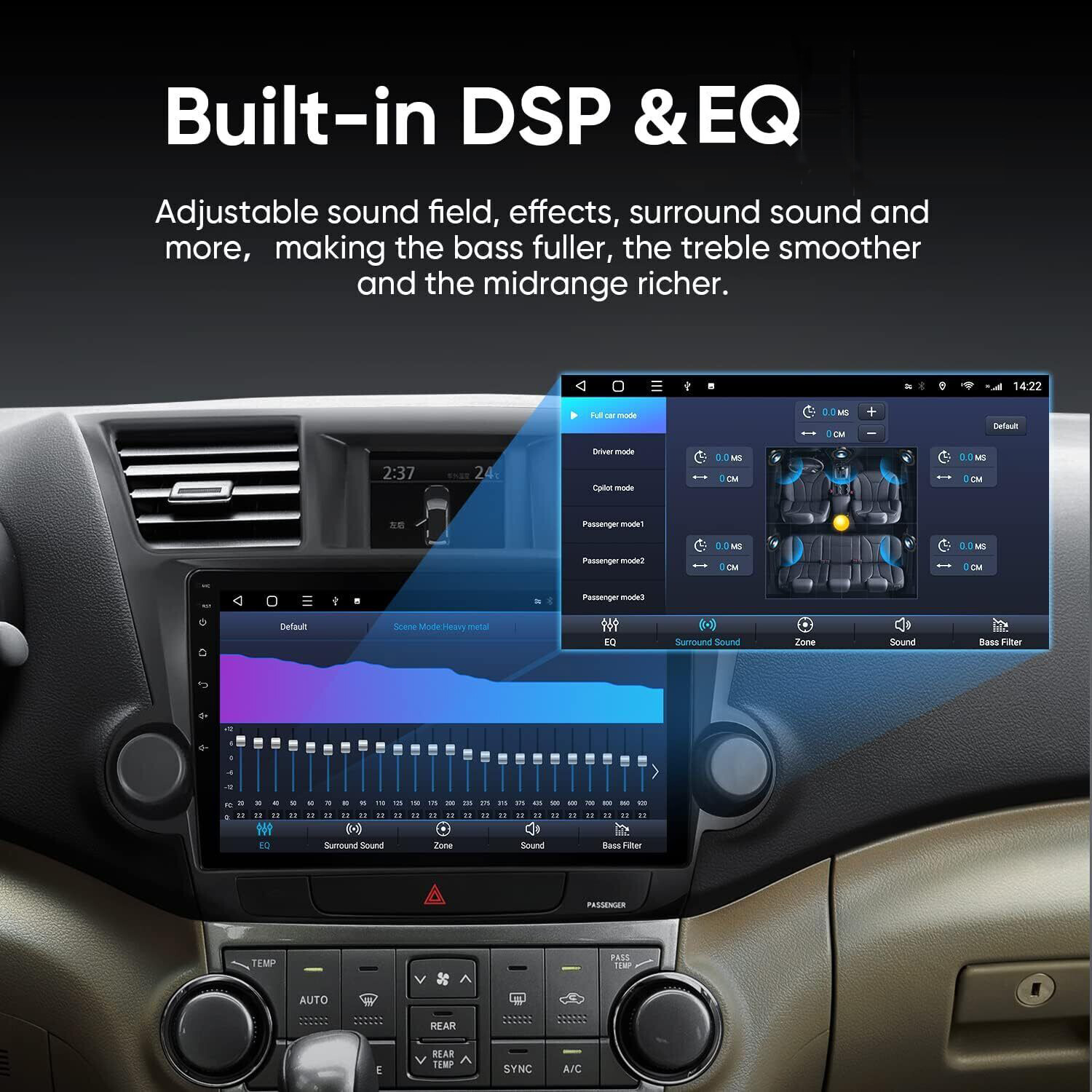 1280*800HD IPS Screen Carplay For Toyota Highlander 2008-2013 Radio Stereo GPS