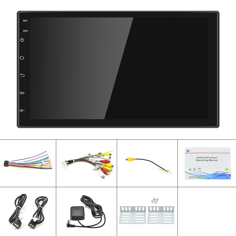 Android 13.0 Double DIN Touch 7″ Car Stereo Radio WiFi Apple CarPlay GPS Navi