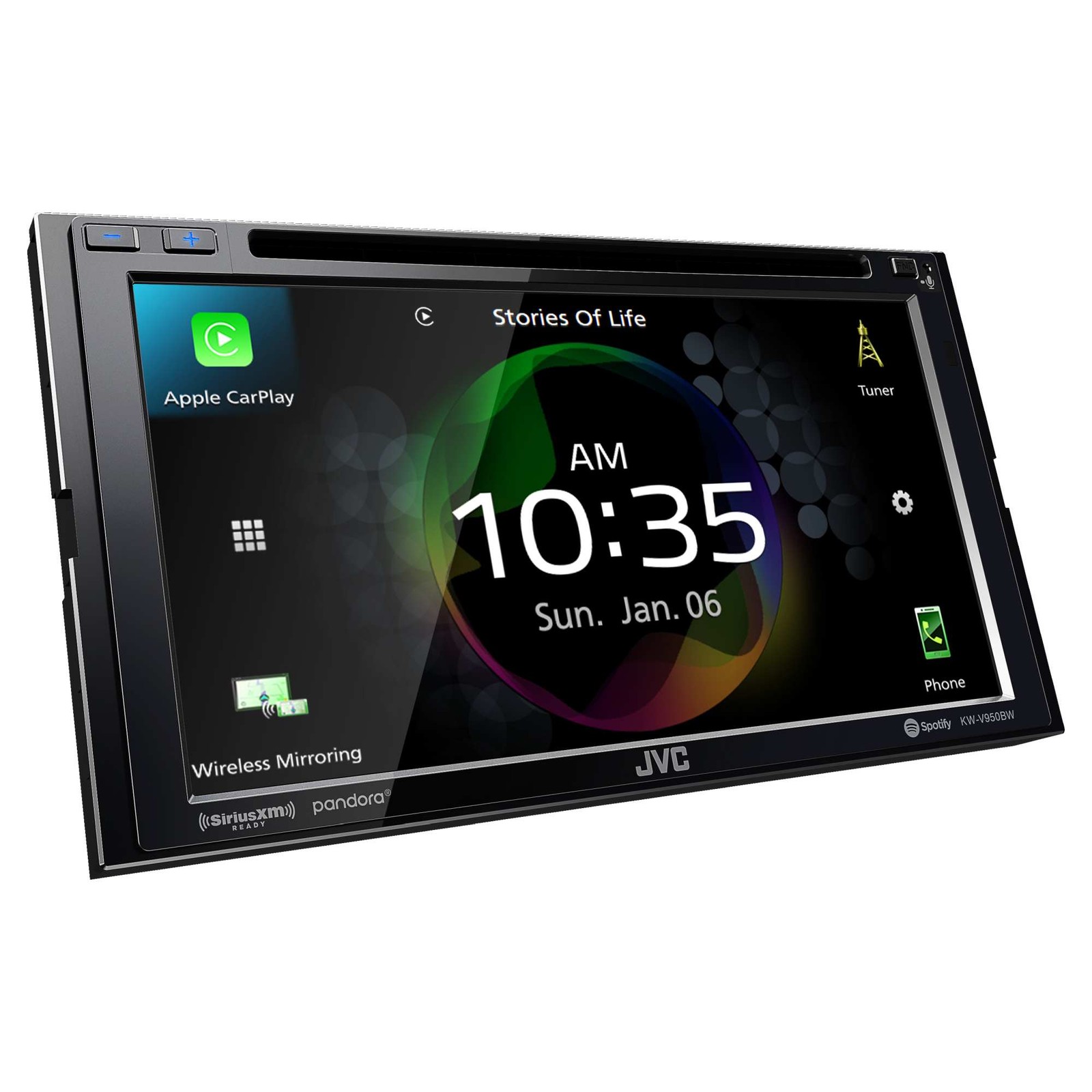 JVC KW-V950BW compatible Wireless CarPlay Wireless Android Auto 2-DIN Open Box