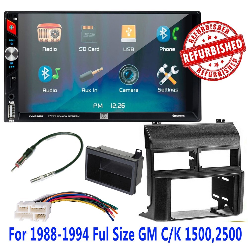 REFURBISHED 6.2″ Bluetooth USB,AUX Car Stereo Radio Kit for 1988-94 GM C/K 1500