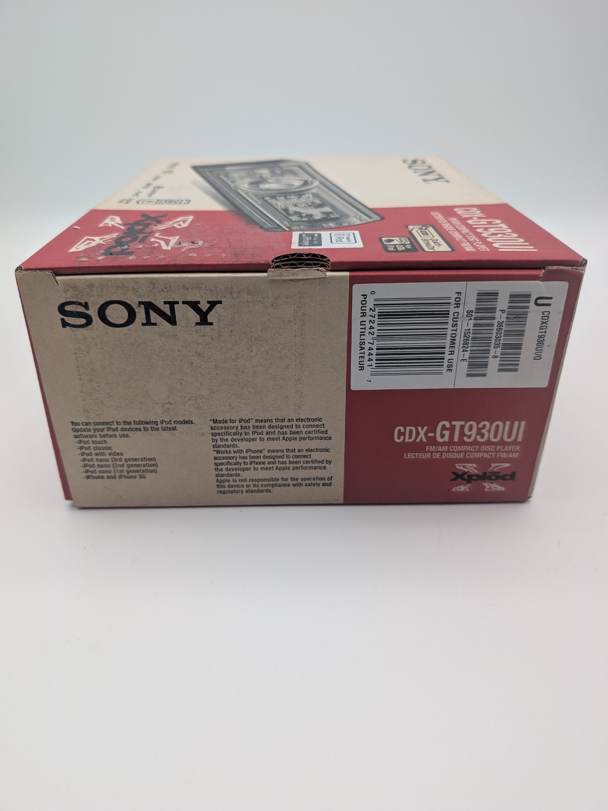 NOS Sony CDX-GT930UI Old School Car Stereo Receiver AM/FM CD Player NEW