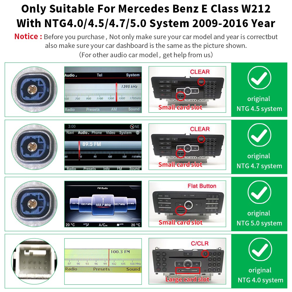 Ultra Thin 12.3”Wireless Carplay Touchscreen For Mercedes E Class W212 Navi GPS