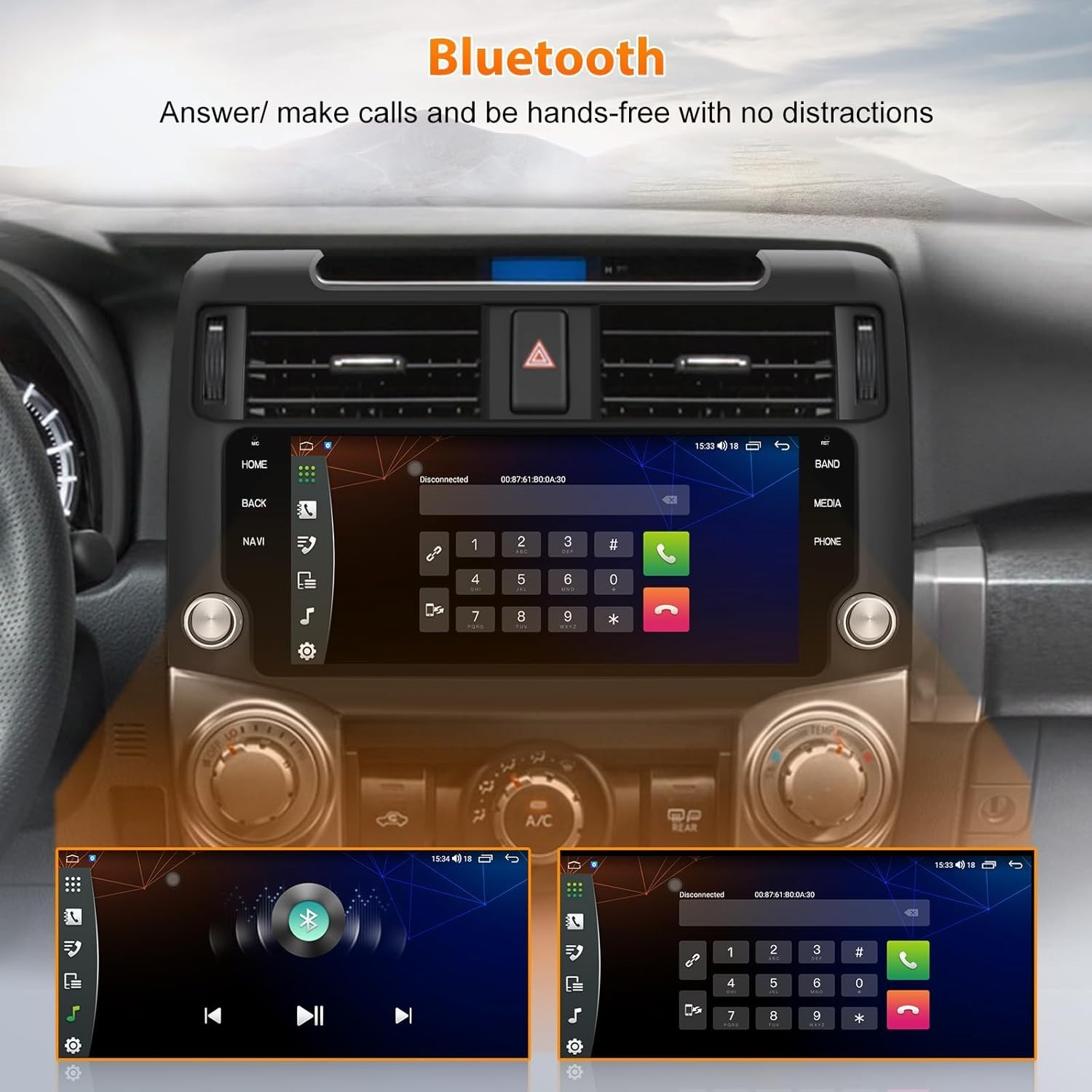 4GB+64GB Car Radio Stereo for Toyota 4Runner 2010-2023 Android 13