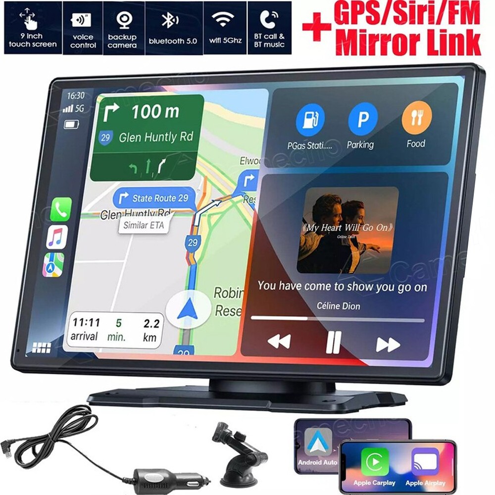 9″ inch Touch Screen Car Stereo Radio Wireless Apple Carplay/Android Auto GPS BT