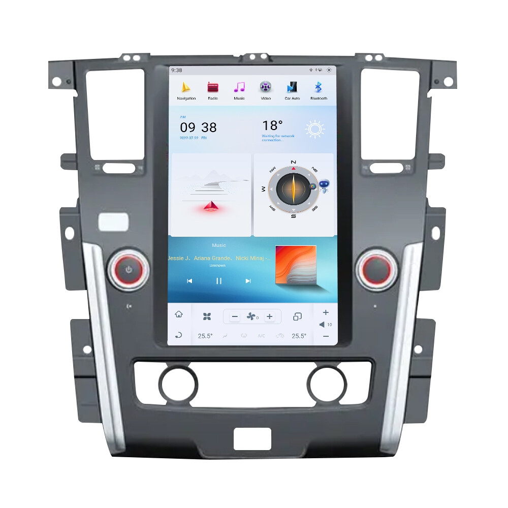 13.6″HD Car Stereo for Nissan Patrol SE 2012-2019 Silver GPS Navigation BT Music