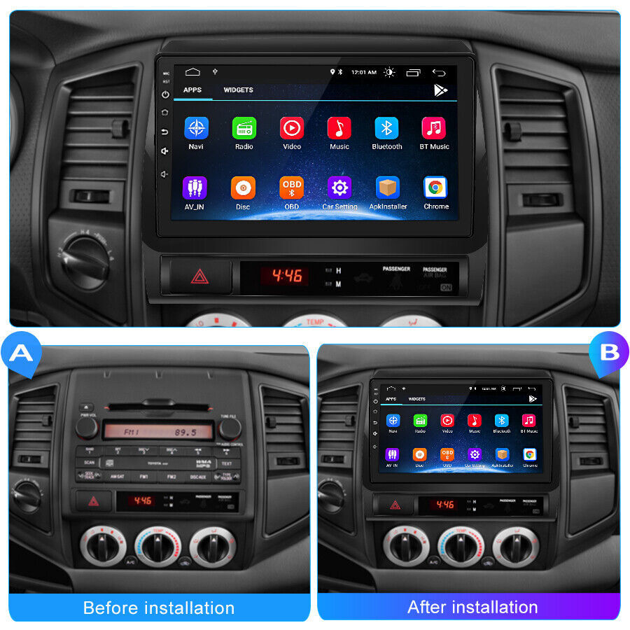 9” Car Stereo Radio For TOYOTA TACOMA 2005-2013 Apple CarPlay Android 15 4+64GB