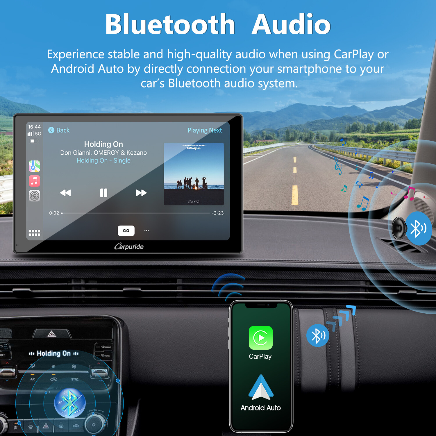 Carpuride 9″ Car Bluetooth Wireless Apple CarPlay Android Auto TouchScreen Radio