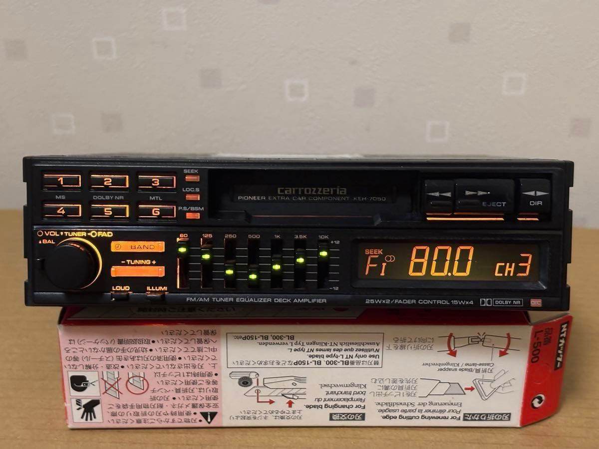 Pioneer Carrozzeria KEH-7050 1DIN Car Audio Cassette Player Equalizer Tested