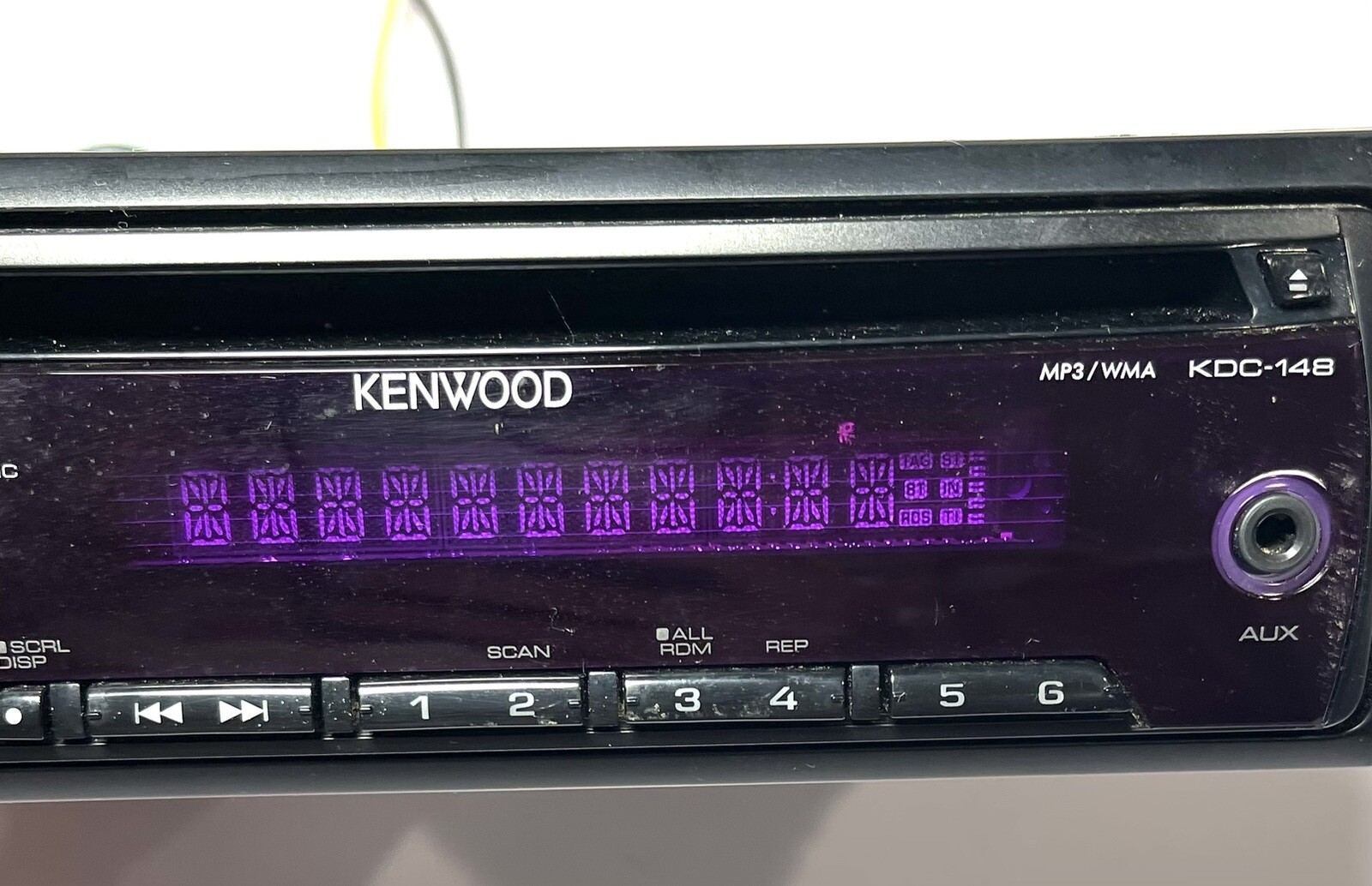 Kenwood KDC-148 CD Player Radio In Dash Receiver Black W/ Radio Cover