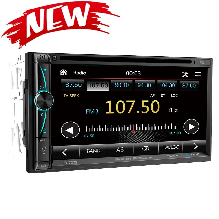 Power Acoustik PD-7002 2-DIN DVD Bluetooth Multimedia Receiver w/ 7″ Touchscreen