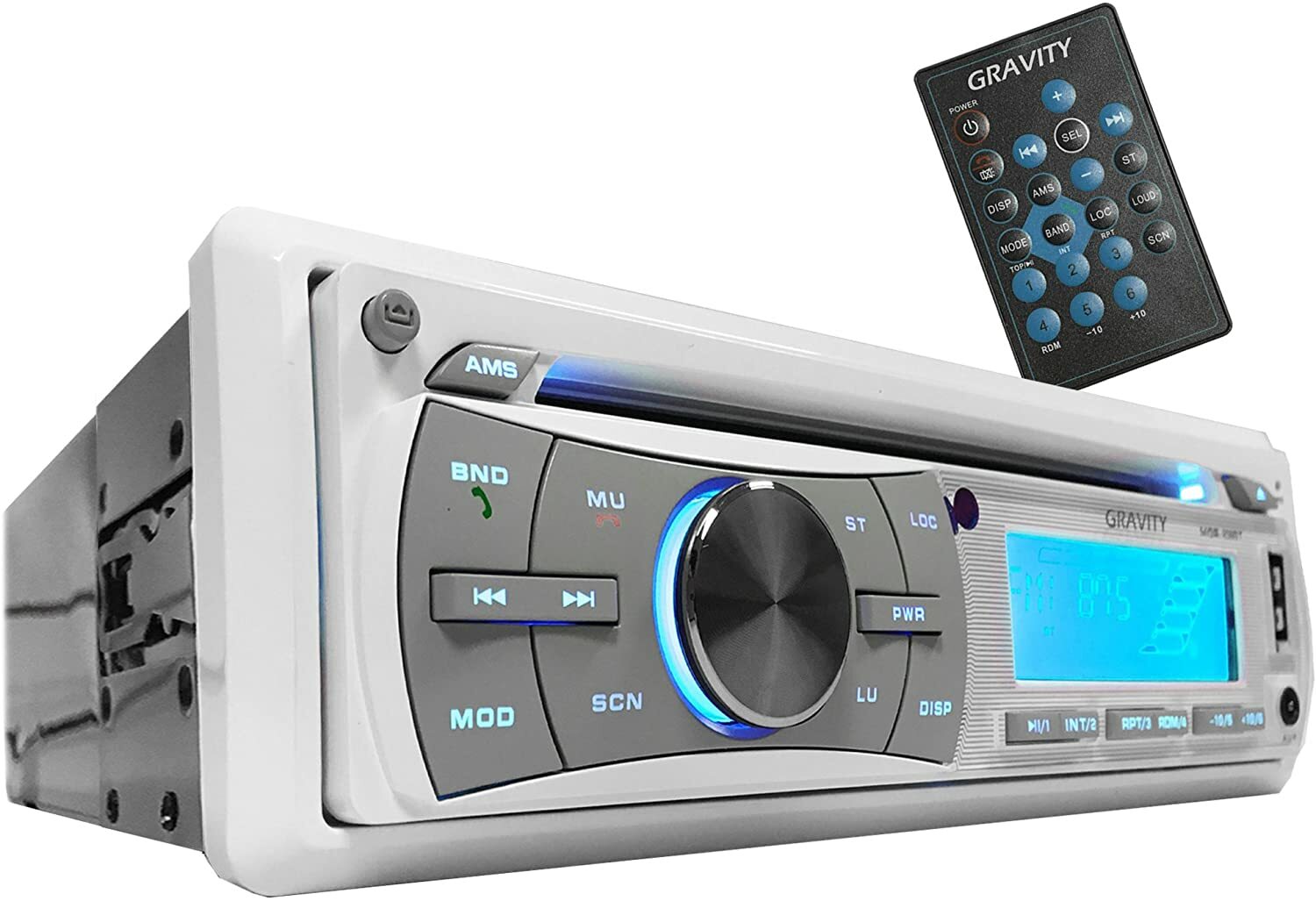 Gravity Marine Boat CD Player Bluetooth AM FM Receiver w/USB/Android/iPhone
