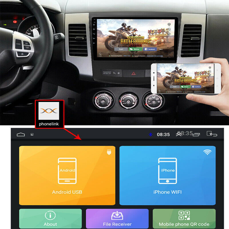 64GB Android 14 Carplay Car Radio GPS Stereo For Mitsubishi Outlander 2006-2012