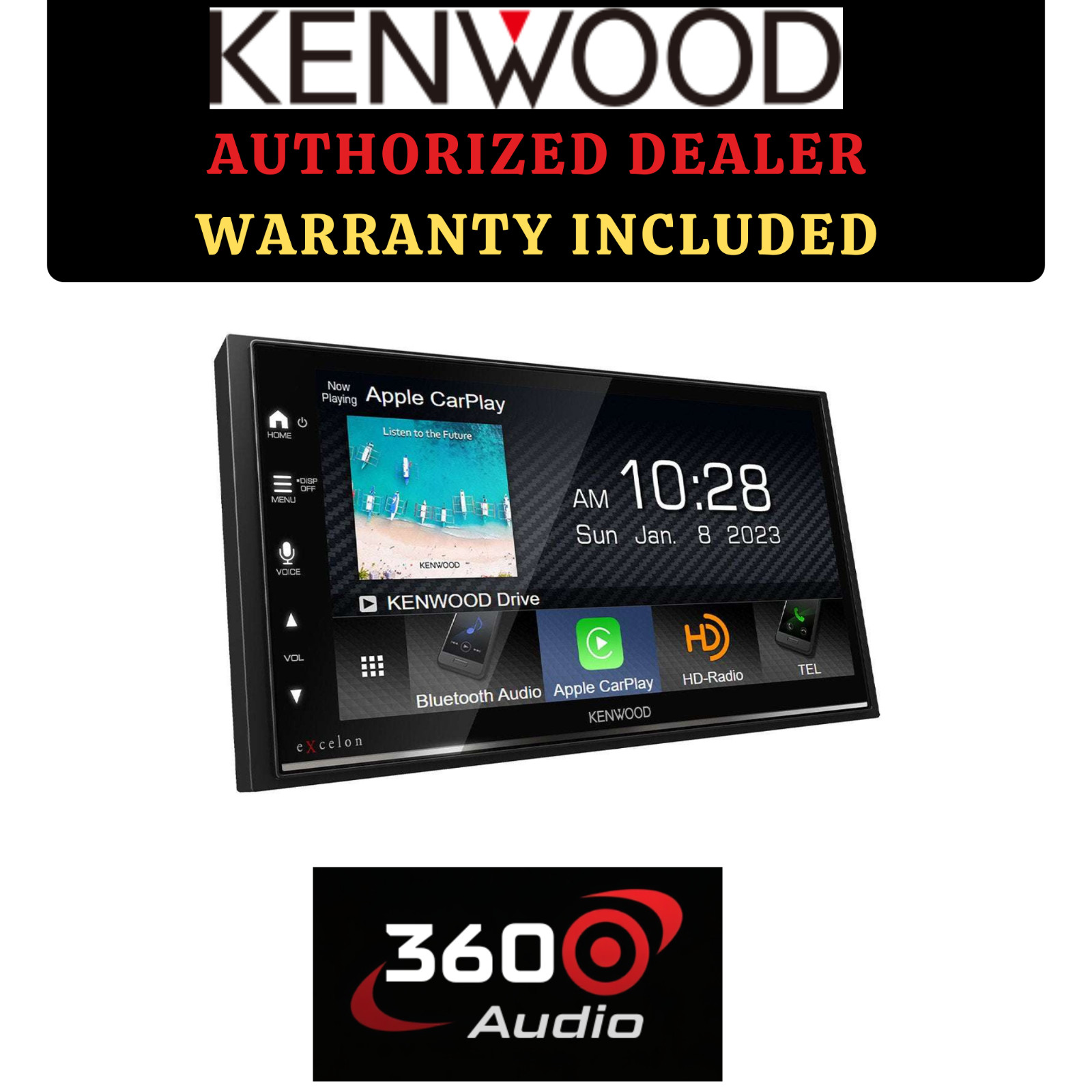 Kenwood DMX809S 6.8″ Multimedia w/ Apple CarPlay & Android Auto