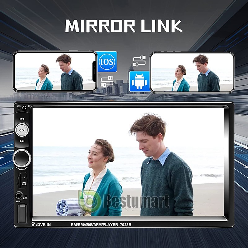 7″ Double 2 Din Bluetooth Car Stereo In-dash Radio Aux MP5 Player USB/SD/AUX/FM