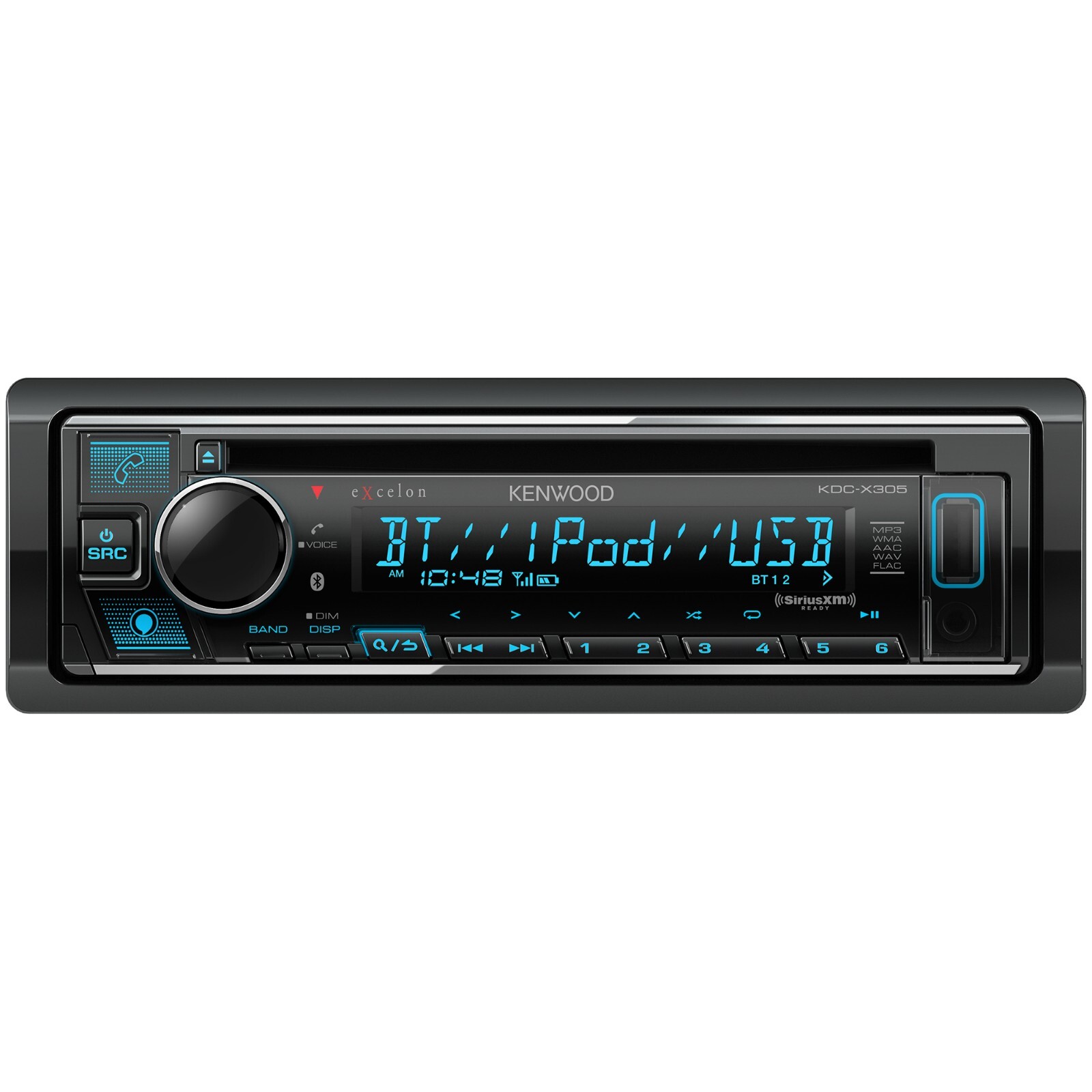 Kenwood Excelon KDC-X305 1-DIN CD Receiver + SiriusXM SXV300v1 Tuner