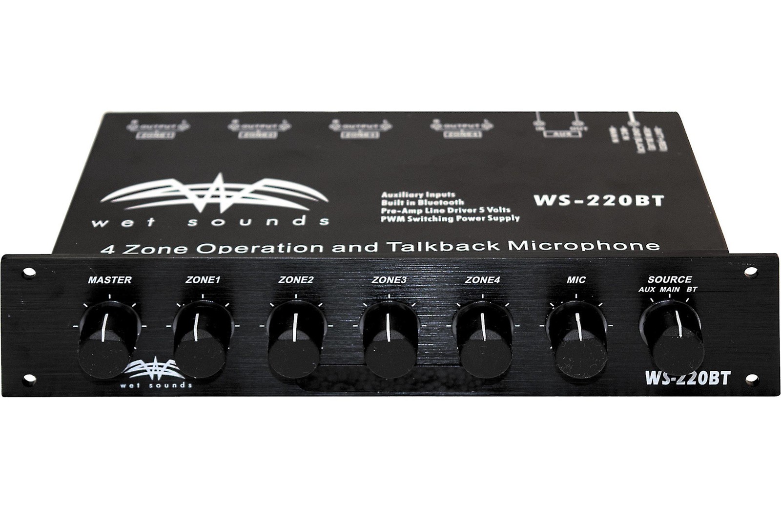 Wet Sounds WS-220 BT Bluetooth 4 Zone Control and built in Mic – Used Good