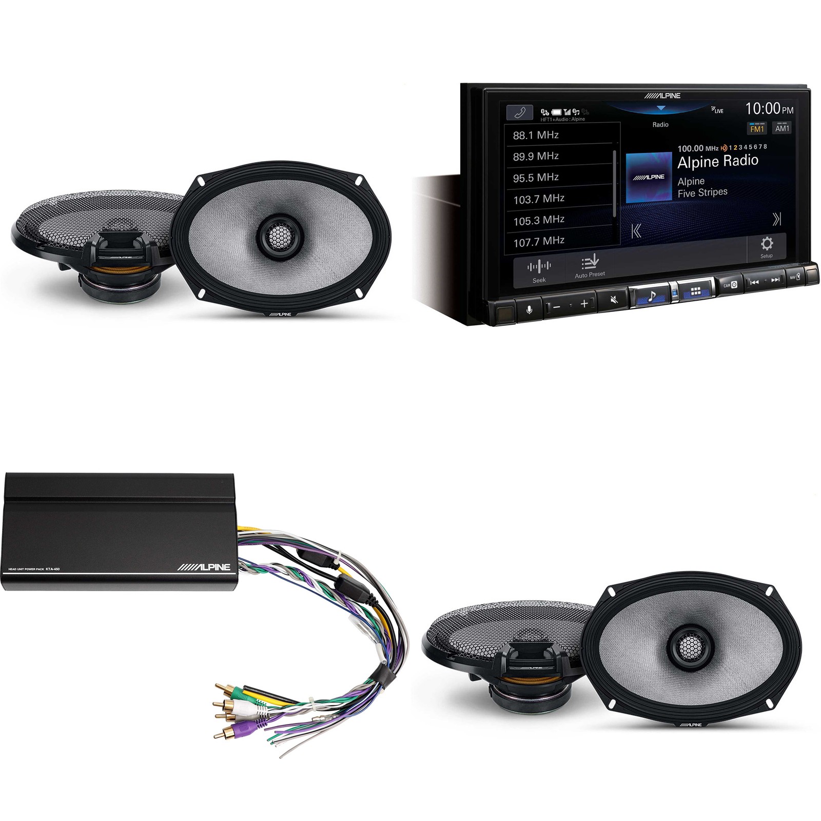 Alpine ILX-507 7″ Multimedia Receiver w/ (2) R2-S69 6×9″ Coax Bundle