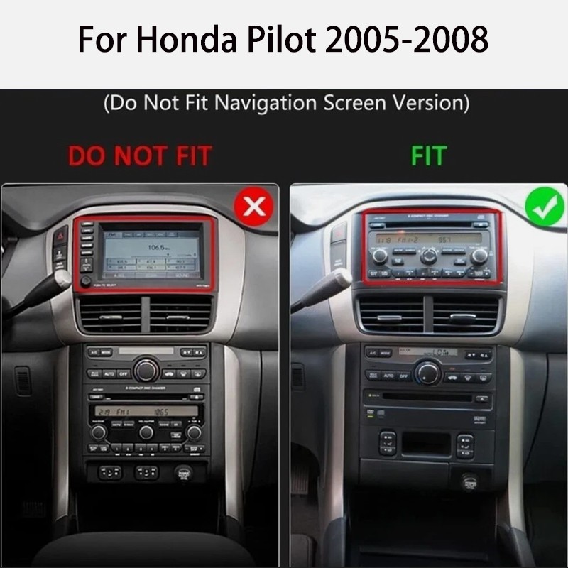 Android Car GPS Navigation Radio Stereo Wifi For Honda Pilot 05-08 Apple Carplay