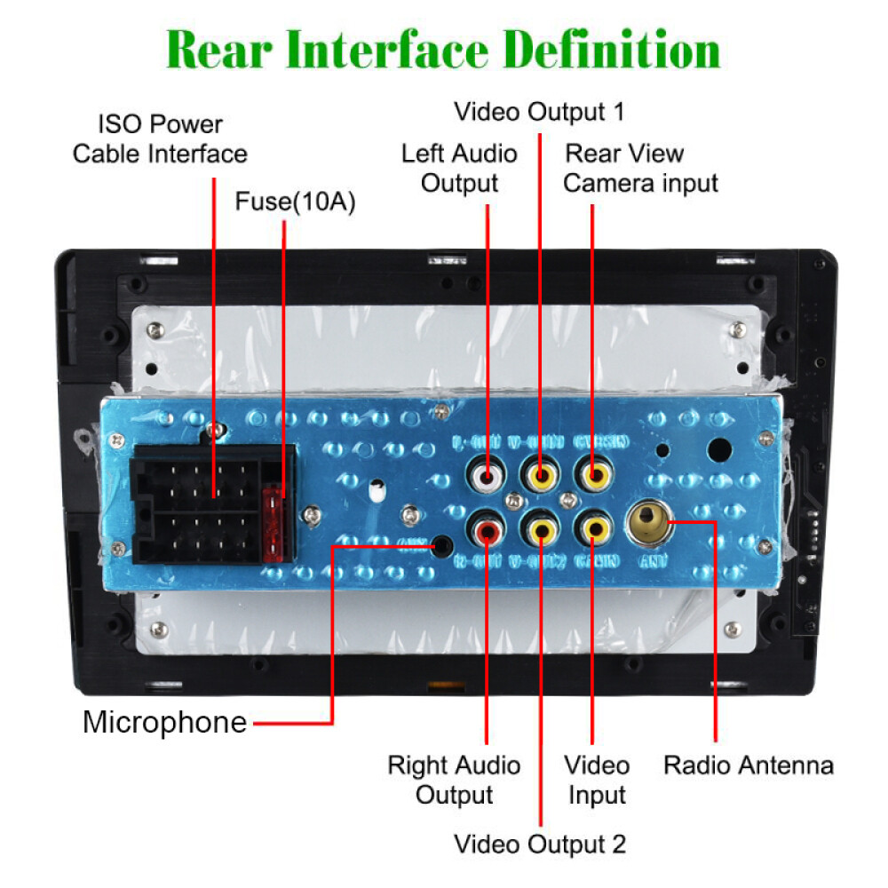 Single 1 Din 9″ Car Stereo Radio MP5 Player FM USB Touch Screen Bluetooth + Cam