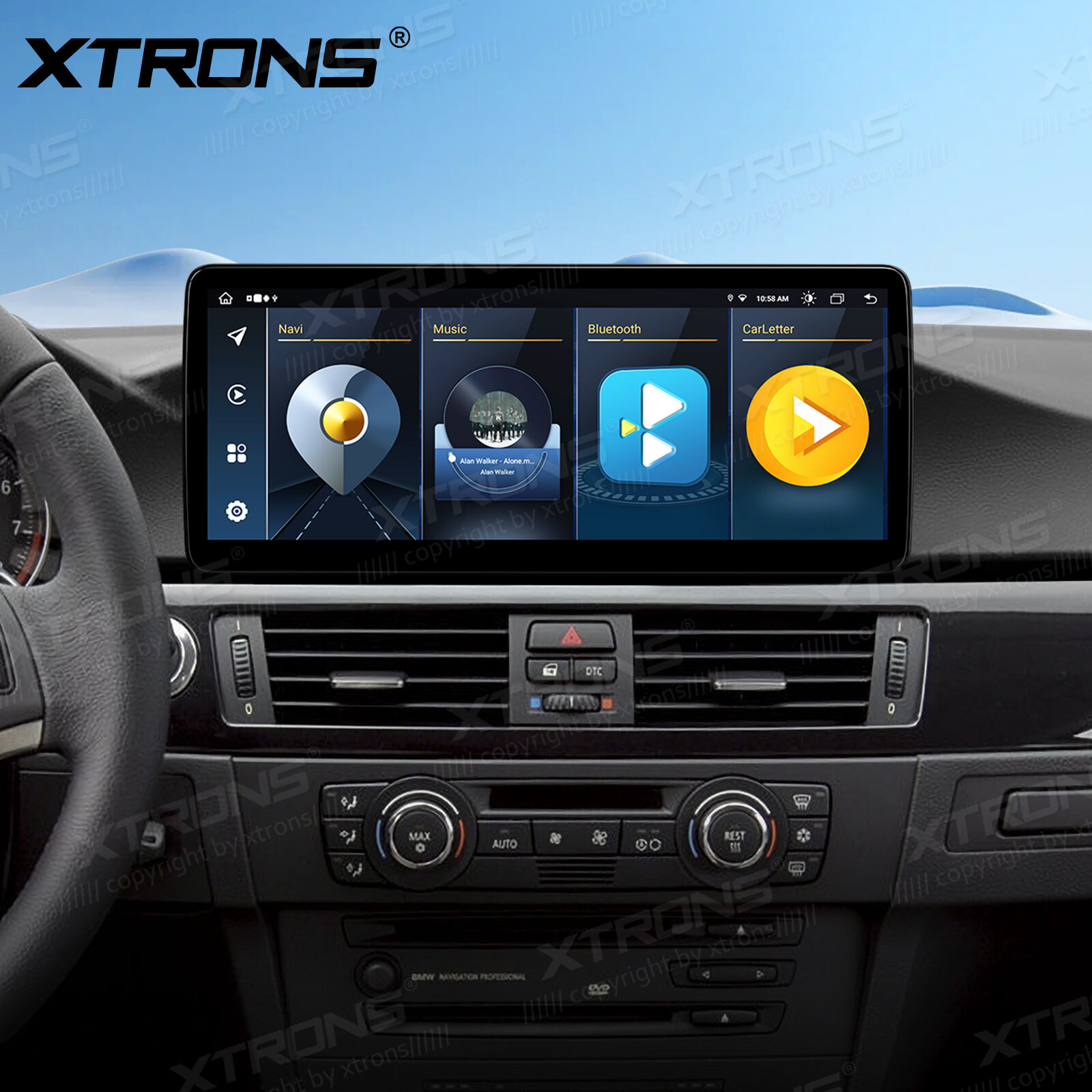12.3″ Android 14 CarPlay 8-Core 64G Car GPS Stereo Radio For BMW E90 E91 E92 E93