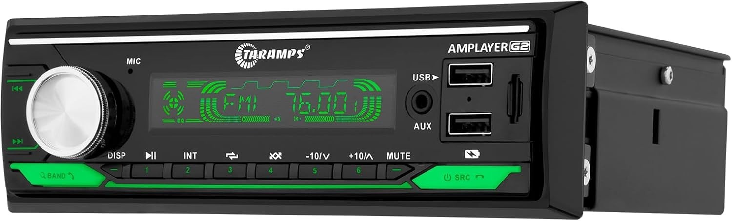 Taramps Amplayer Audio Processor G2 2 Ohm 400W RMS Compact RGB Bluetooth Stereo