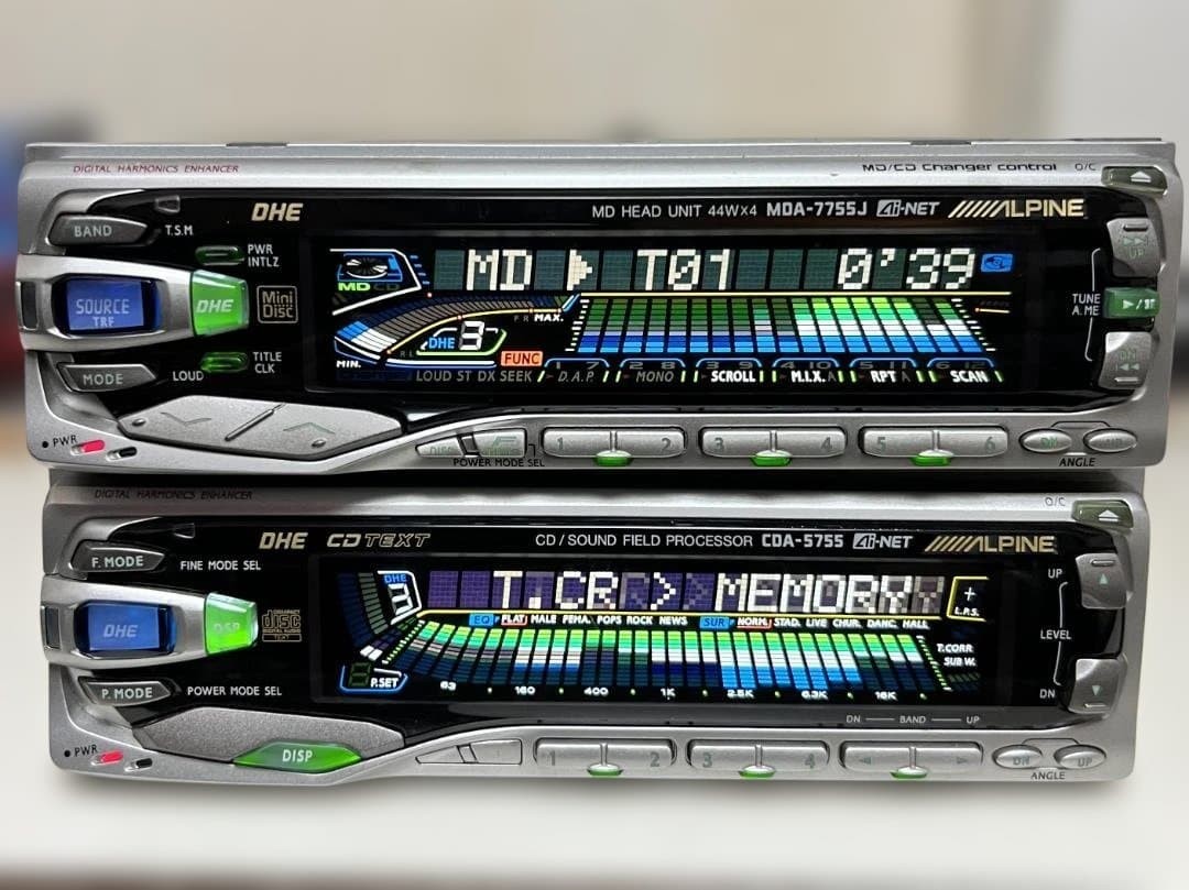 Tested ALPINE CDA-5755 MDA-7755J Equalizer CD MD Surround Field Processor Audio