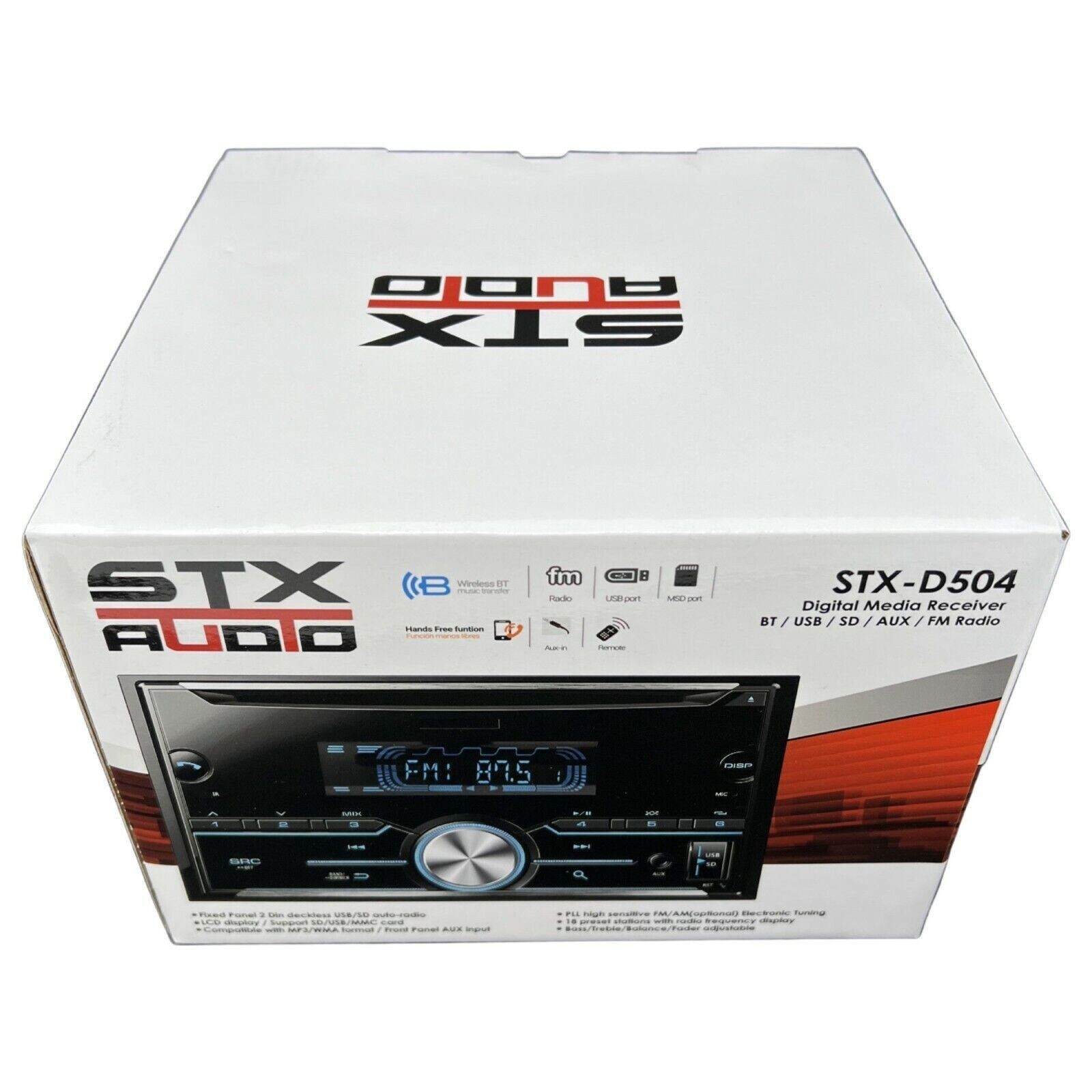 STX Double DIN CD/MP3 Radio Head Unit Car Receiver+ 4x AB-630 800W 6.5″ Speakers