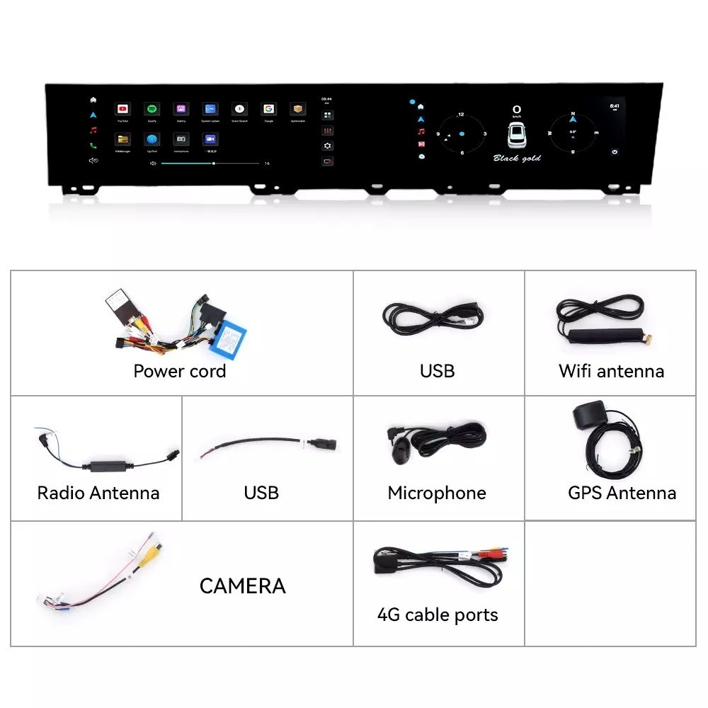 For Porsche Macan 2014-2017 Dual 12.3 inch Screen Car Stereo Radio Android Navi